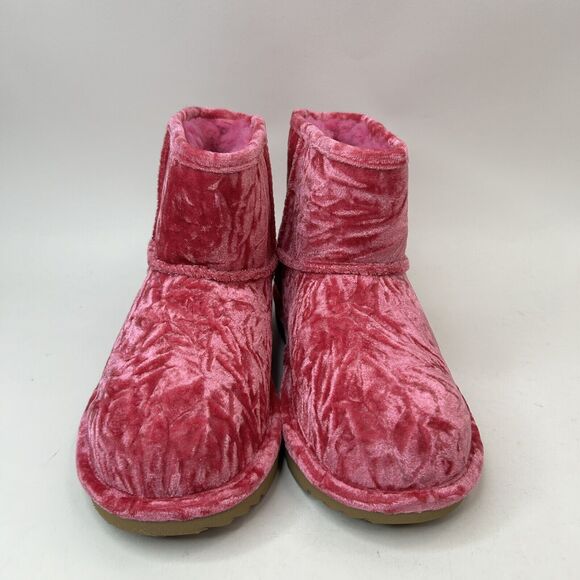UGG Classic Mini II Pink 3 Velvet Boot “Raspberry Wool” 2023 - Picture 2 of 5